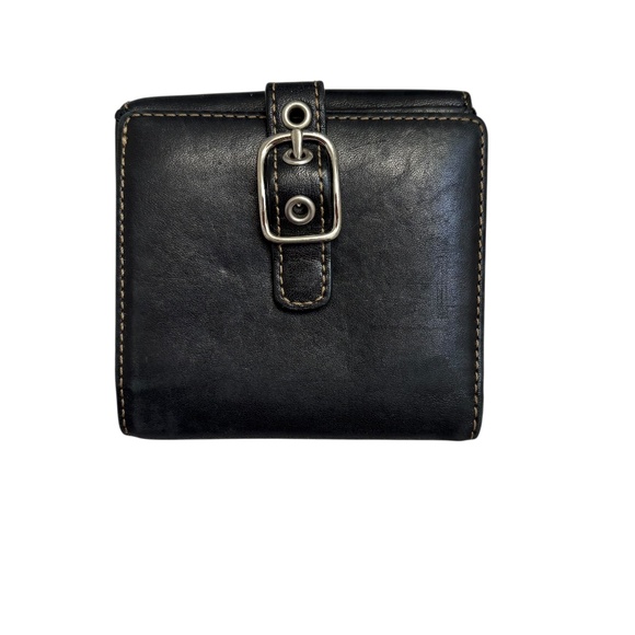 Coach black leather vintage y2k buckle wallet - Picture 1 of 12